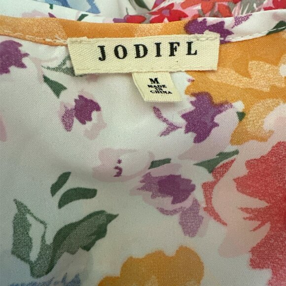 JODIFL Floral Blouse with Short Puff Sleeves - Picture 6 of 6